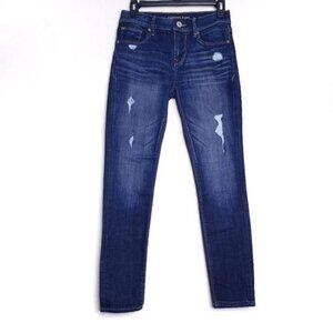 Express Mid Rise Legging Distressed Skinny Jeans Women's Size 0 Short Petite